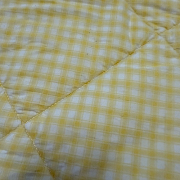 Vintage Carters Plaid Yellow White Baby Comforter Blanket - Picture 8 of 10